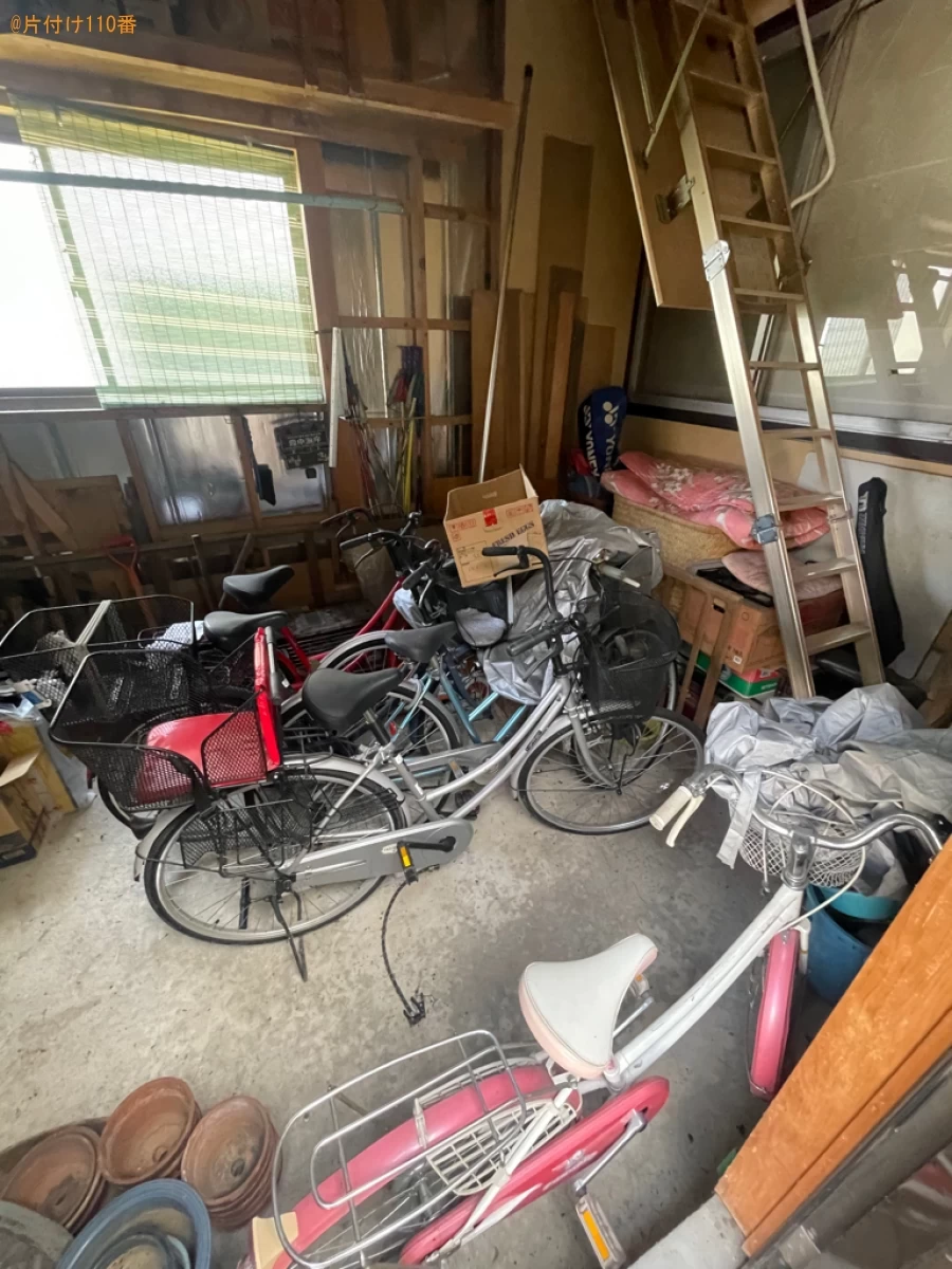 【鹿角郡小坂町】冷蔵庫、脚立、ポリタンク、自転車、什器等の回収