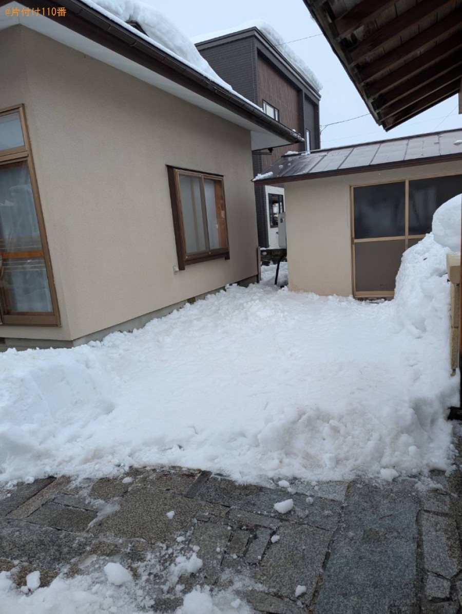 屋根の雪下ろし、排雪作業ご依頼　お客様の声