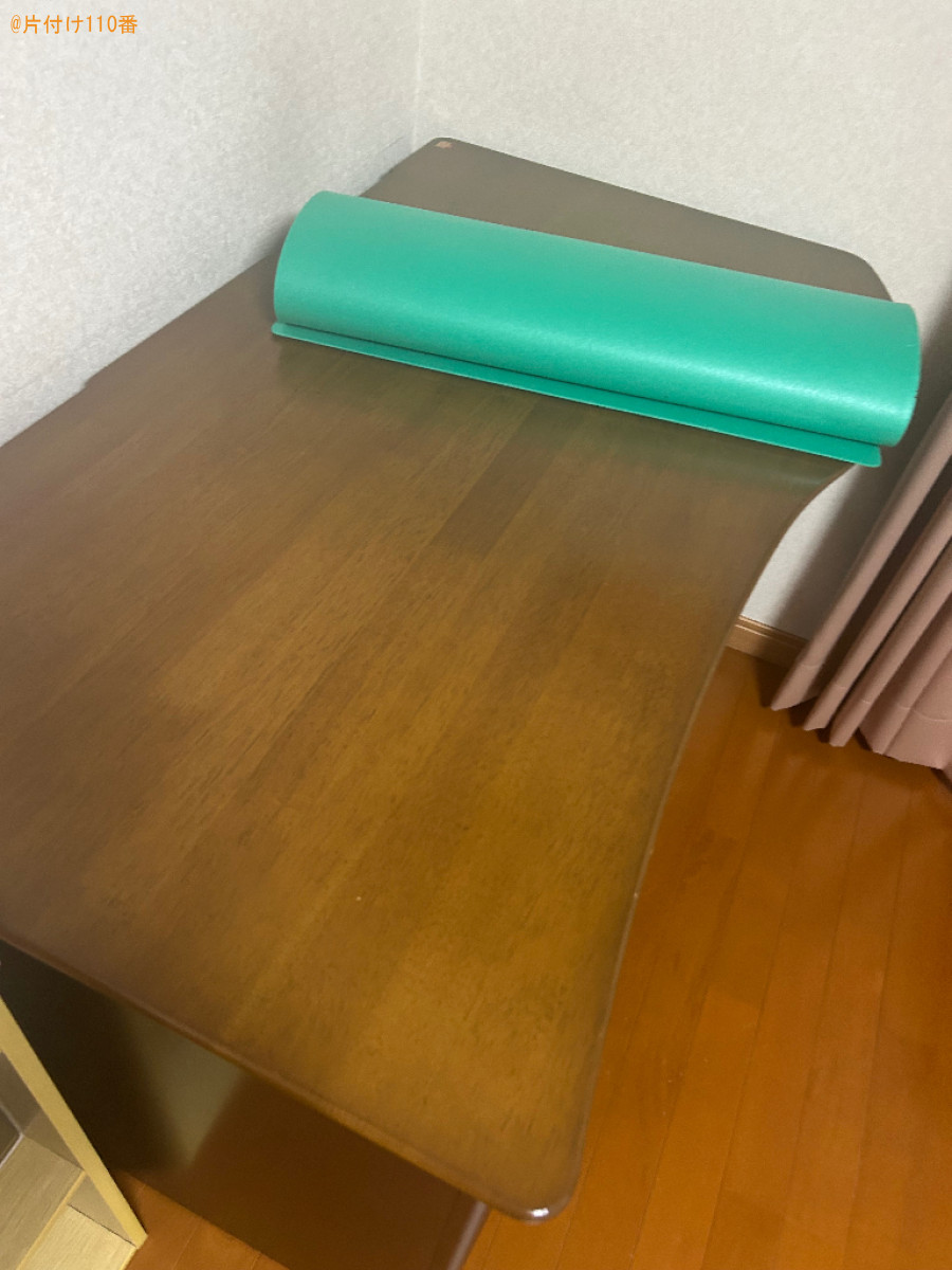 マットレス付きクイーンベッド、原付、PCデスク、学習机等の回収