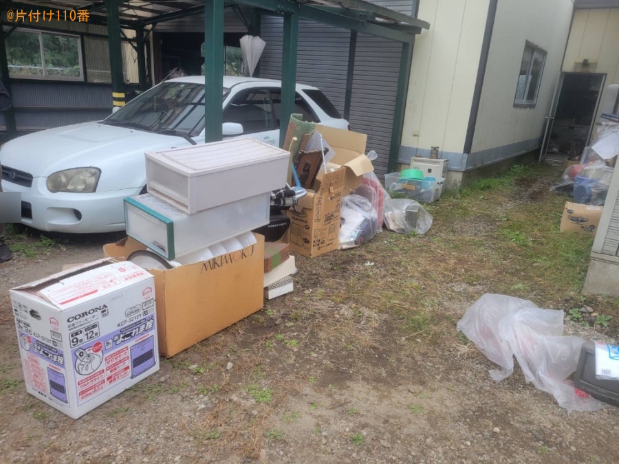 【鹿角市】テレビ、タンス、食器棚、バケツ、かご、食器等の回収